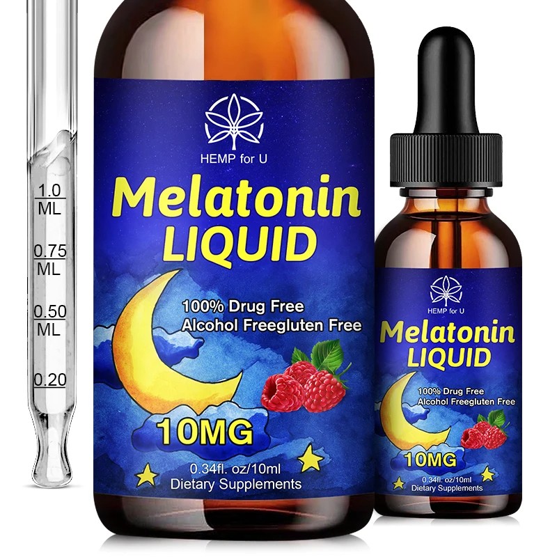 Melatonin DropIns 10mg – Liquid Sleep Aid Support for Healthy Sleep