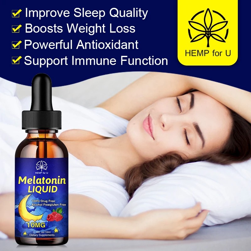 Melatonin DropIns 10mg – Liquid Sleep Aid Support for Healthy Sleep