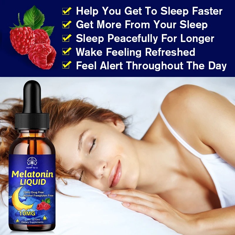 Melatonin DropIns 10mg – Liquid Sleep Aid Support for Healthy Sleep