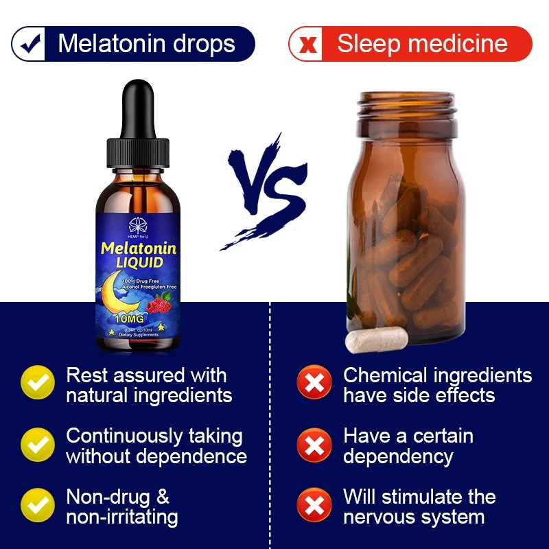 Melatonin DropIns 10mg – Liquid Sleep Aid Support for Healthy Sleep
