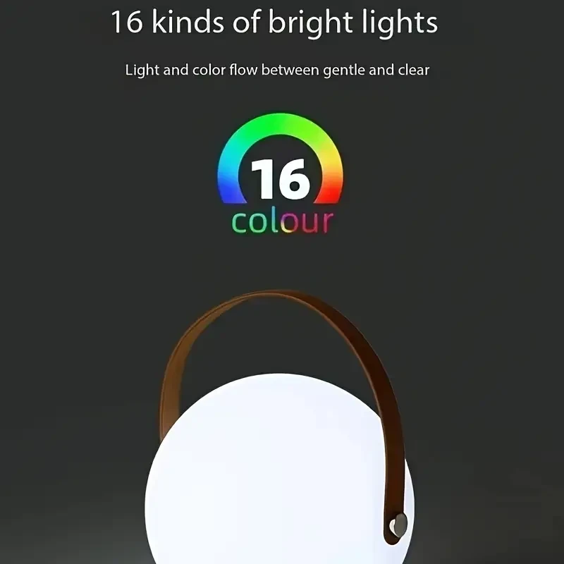 3-Way LED Sphere Light with Remote Control – Portable USB Rechargeable Table Lamp, Hand Light, and Wall Hanging Light in One, Warm Glow for Indoor & Outdoor Use