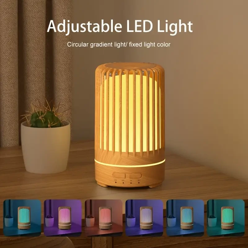 Soundwave Technology Aroma Diffuser Humidifier with 7-Color LED Lights – USB Powered, Mini Essential Oil Diffuser for Bedroom, Office, Cafe & Yoga, Birdcage Design, Timer Setting, 150ml