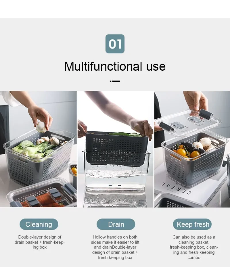 Produce Containers for Refrigerator