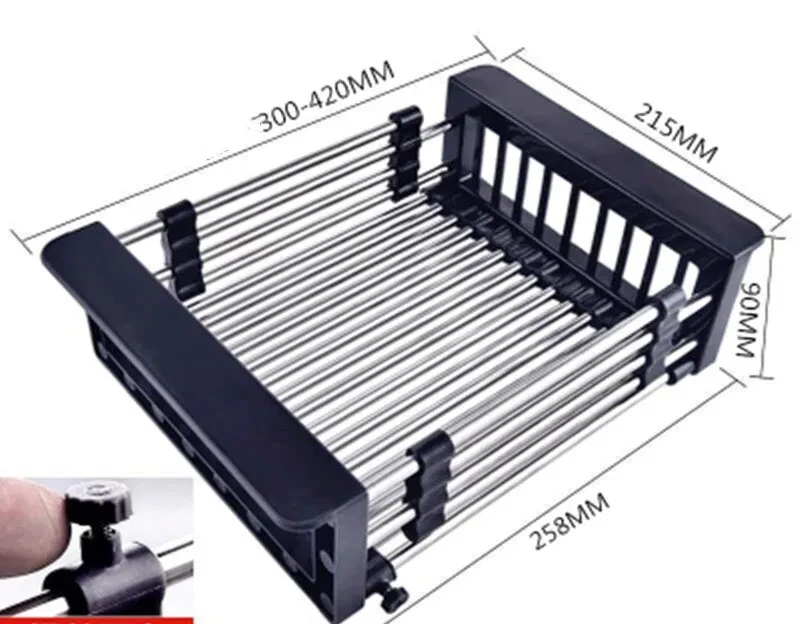 New Kitchen Sink Accessories Hanging Pp Basket Drain Basket Plastic Storage Filter Basket Wash Basin Dish Rack