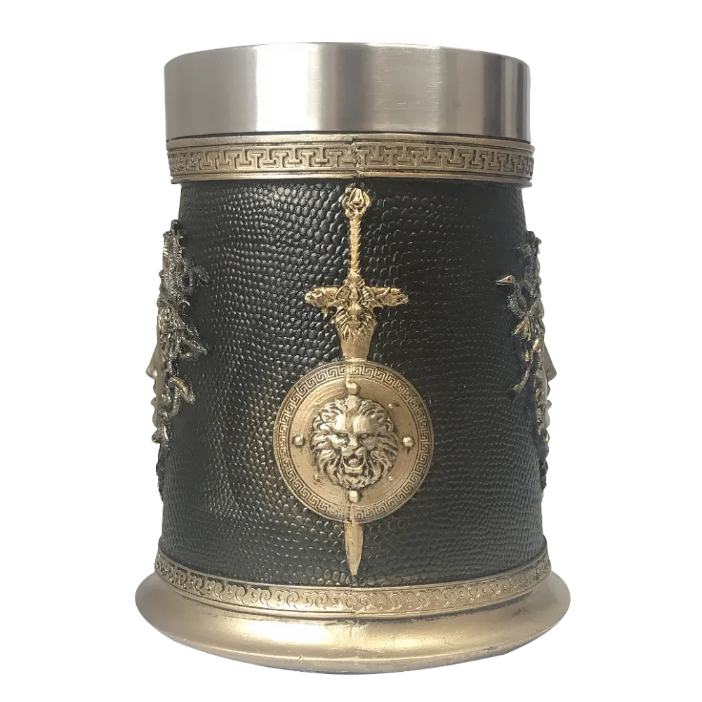 German Beer Mug Greek Myth Meidusa Mug Stainless Steel Beer Mug Medusa Snake Hair Beauty