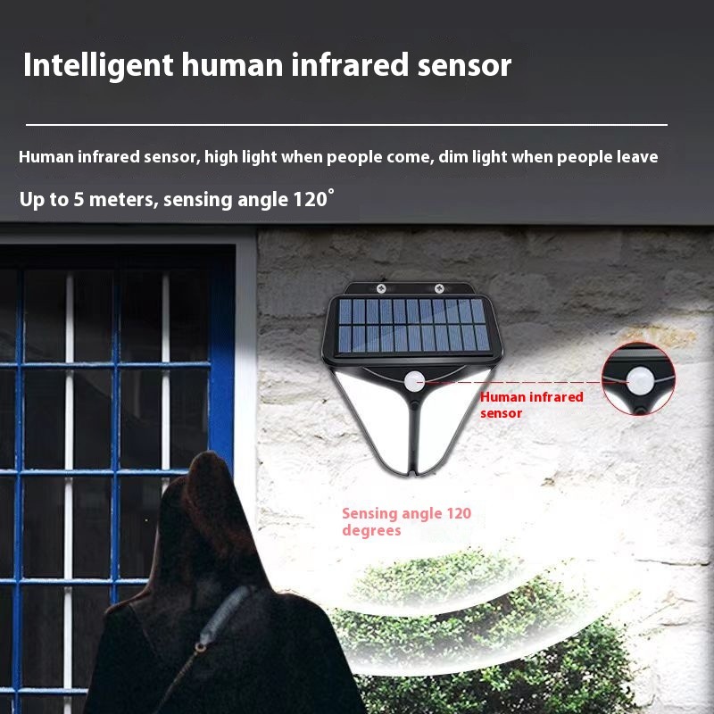 Human Induction Binocular Solar Wall Lamp