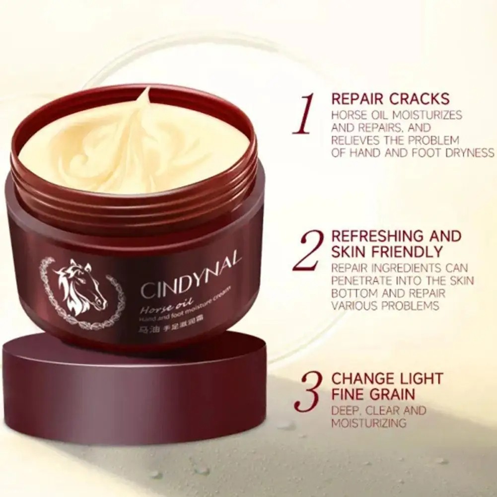 120g Horse Oil Hand and Foot Cream – Hydration and Moisturizing for Fall and Winter