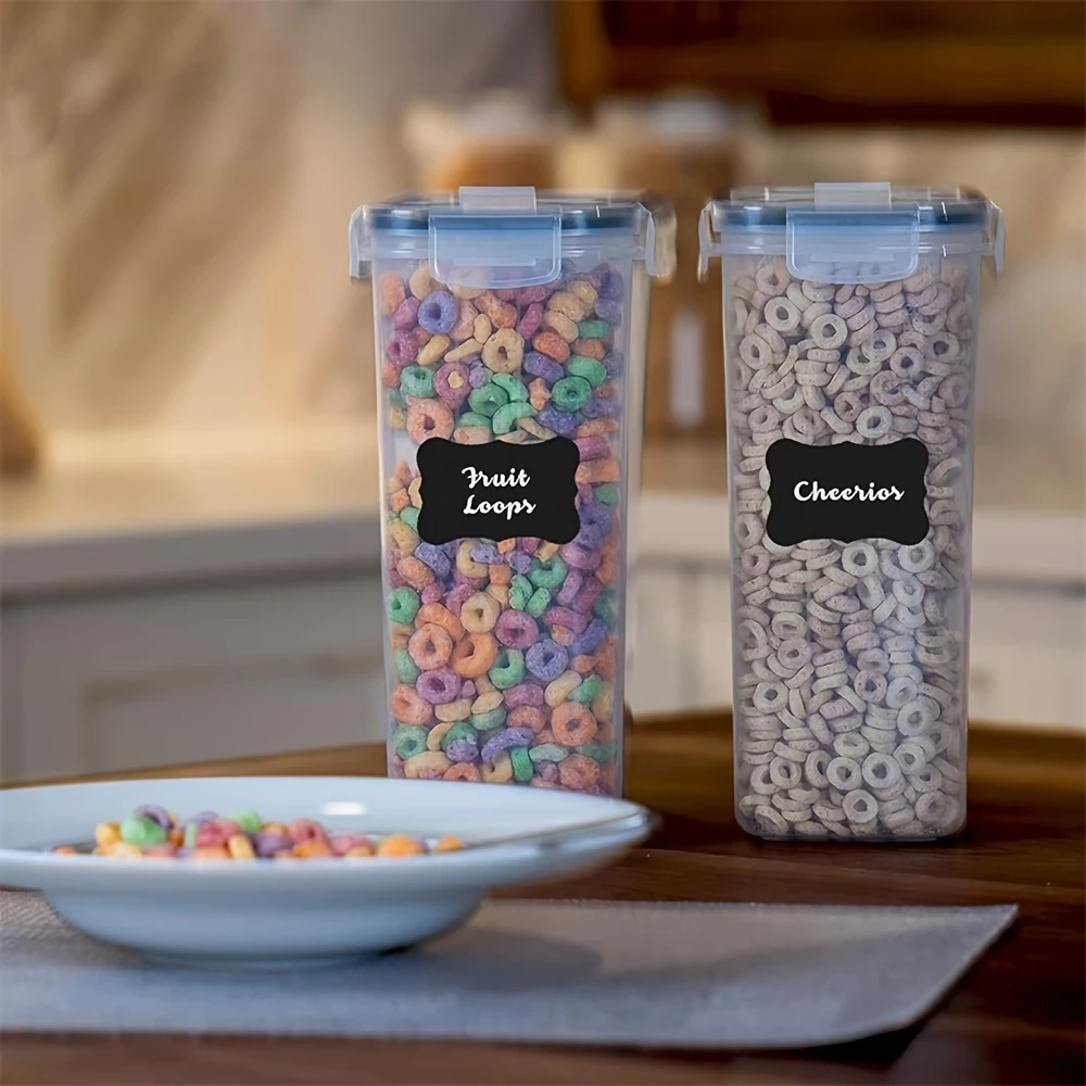 4-Piece 2.5L Airtight Kitchen Storage Containers Set – Clear, BPA-Free, Leak-Proof, Stackable, and Space-Saving Storage for Dry Goods, Nuts, Beans, Cereals, Snacks, Flour, Sugar, Coffee, Tea, and Pet Food