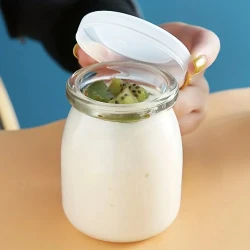 10pcs Reusable Glass Yogurt Containers – Heat Resistant, Durable, Ideal for Healthy Snacking & Meal Prep, Includes Colorful Parfait Jars