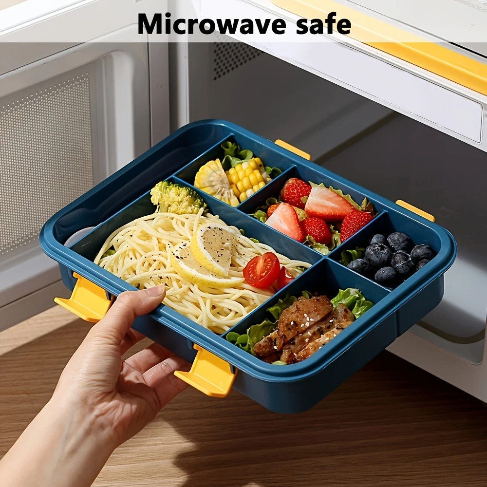 Leak-Proof Stainless Steel 3-Compartment Lunch Box – Durable, Easy-Clean Bento Container for Students & Office Workers, Microwave Safe