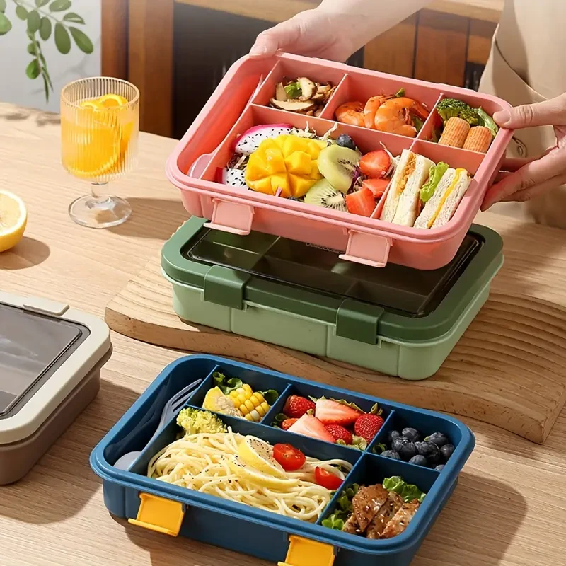 Leak-Proof Stainless Steel 3-Compartment Lunch Box – Durable, Easy-Clean Bento Container for Students & Office Workers, Microwave Safe