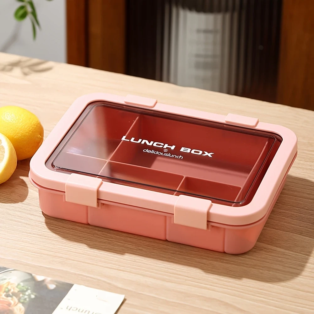 Leak-Proof Stainless Steel 3-Compartment Lunch Box – Durable, Easy-Clean Bento Container for Students & Office Workers, Microwave Safe