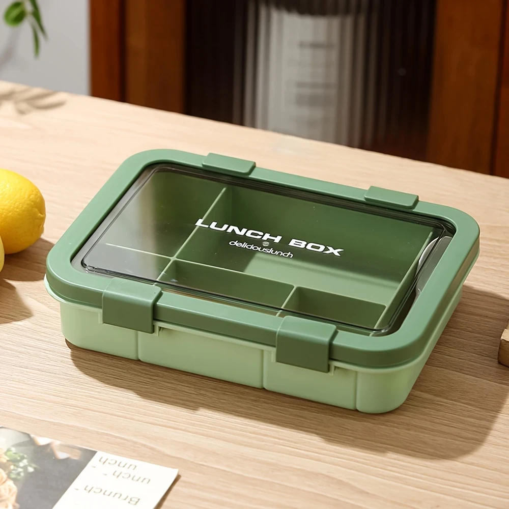 Leak-Proof Stainless Steel 3-Compartment Lunch Box – Durable, Easy-Clean Bento Container for Students & Office Workers, Microwave Safe