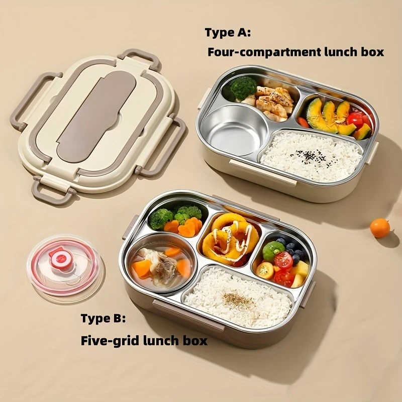 304 Stainless Steel Bento Box with Insulation Bag – Single Layer, Ideal for Student and Outdoor Meal Take