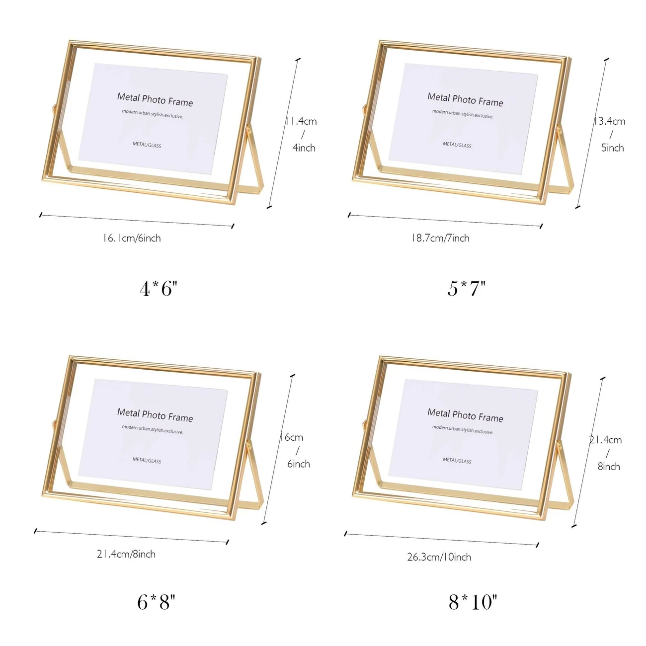 Elegant Golden Floating Photo Frame – A Stunning Display for Your Cherished Memories