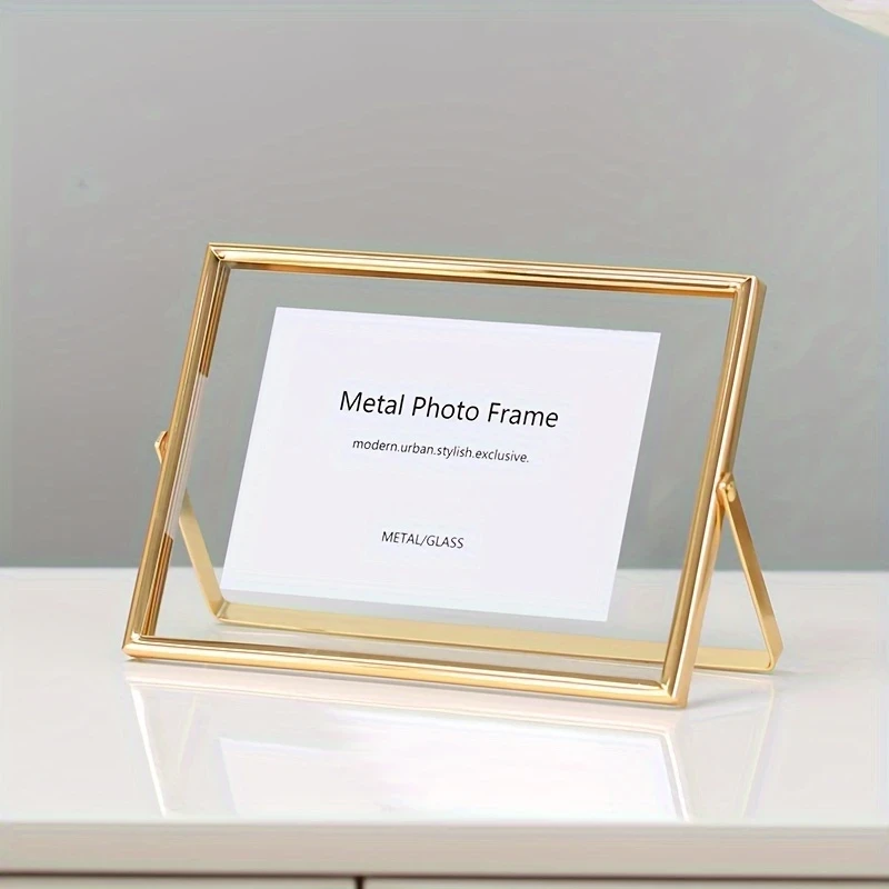 Elegant Golden Floating Photo Frame – A Stunning Display for Your Cherished Memories