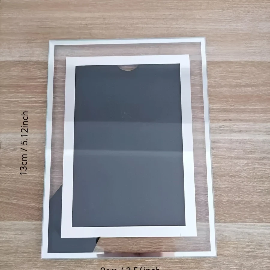Elegant 5-Inch Crystal Glass Photo Frame – A Sophisticated Display for Your Cherished Memories