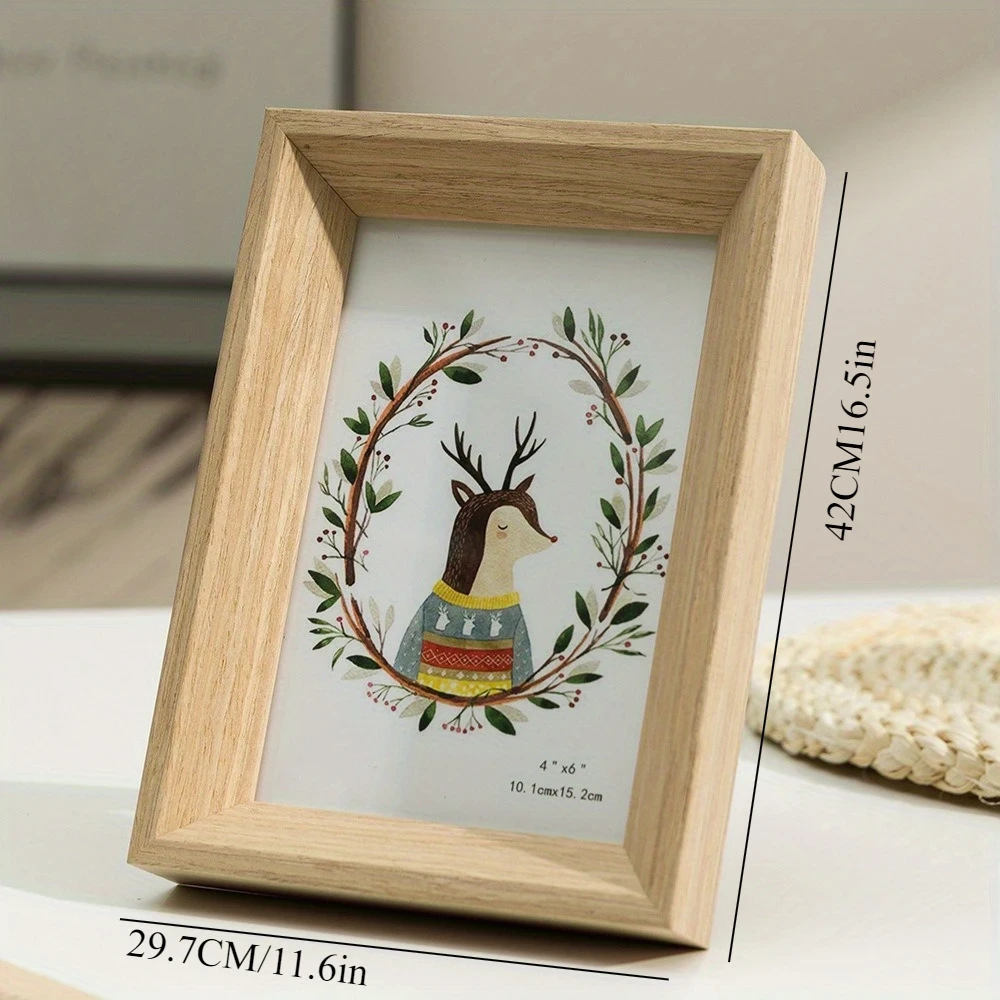 1pc Picture Frame – Pack of Picture Frames with Real Glass, Solid Wood Photo Frame for Table Top Display or Wall Mounted – White