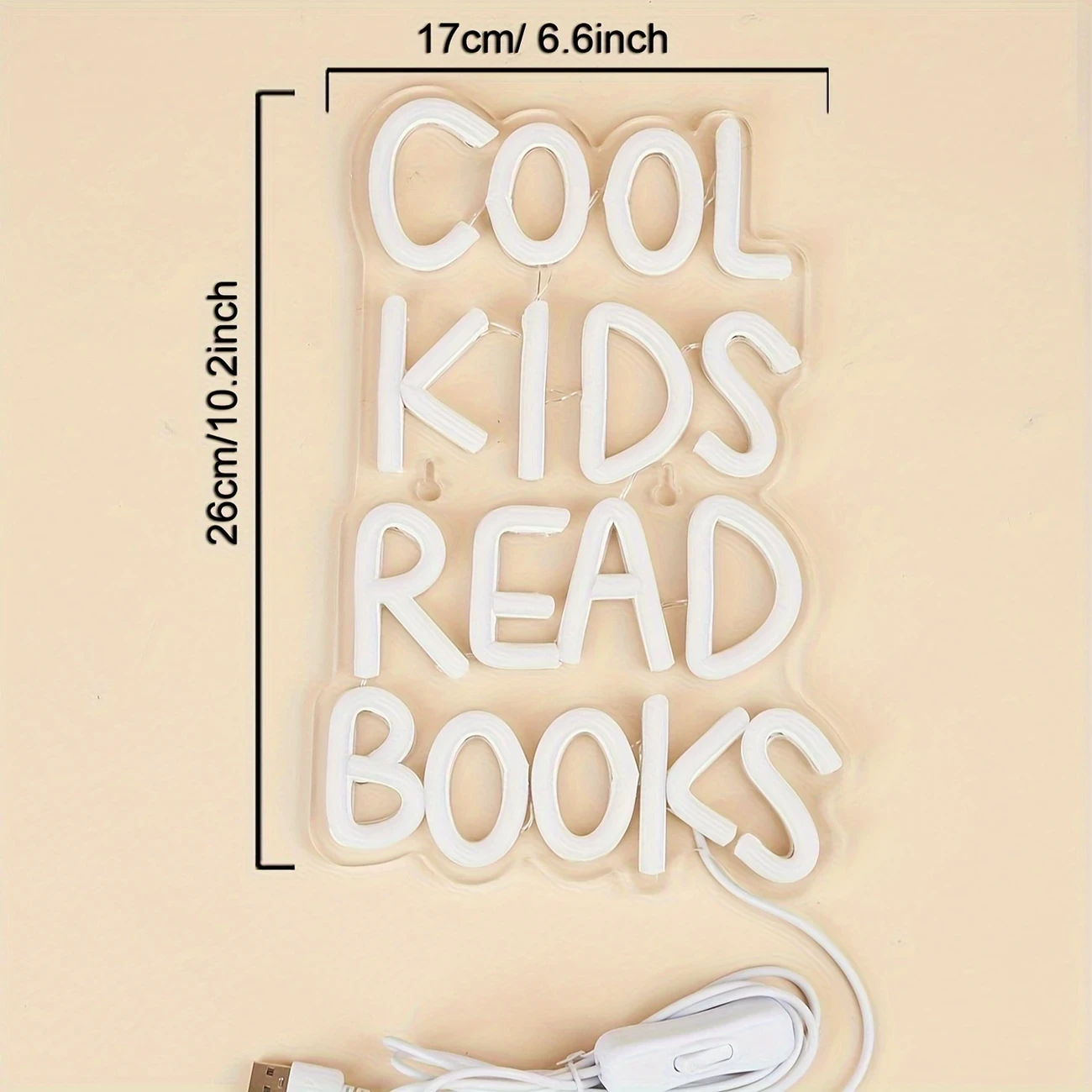 Cool Youngsters Read Books LED Neon Sign – USB Powered Wall Art