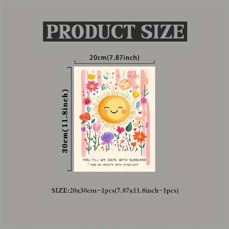 "You Are My Sunshine" Sunflower Wall Art – Vibrant Canvas Print for Kids’ Room Decor