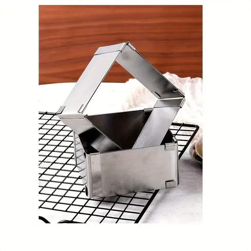 Square Cake Mold Ring, 6-11In Adjustable Stainless Steel Cake Cutter – Premium Baking Tool for Professional Results