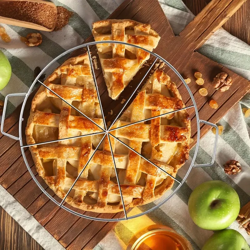 8-Slice Stainless Steel Cake and Pie Slicer – Perfect for Precise Portioning of Cakes, Pies, and Pastries
