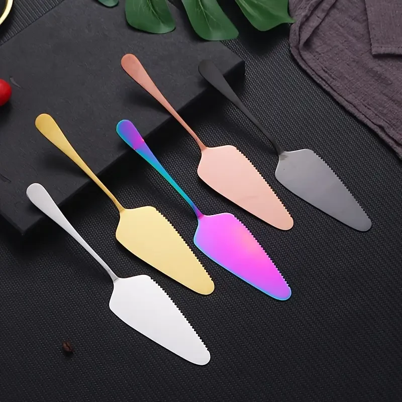 1pc Stainless Steel Pointed Cake Spatula – Perfect for Baking, Pizza, and More
