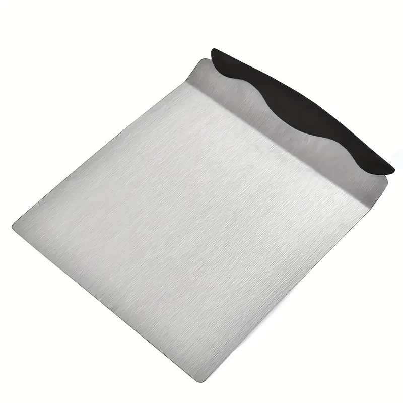 1pc Cake Safe Lifter, Stainless Steel Pizza Transfer Shovel, Square Cake Tray, Moving Plate Tool – Essential Kitchen Gadget for Precision and Ease