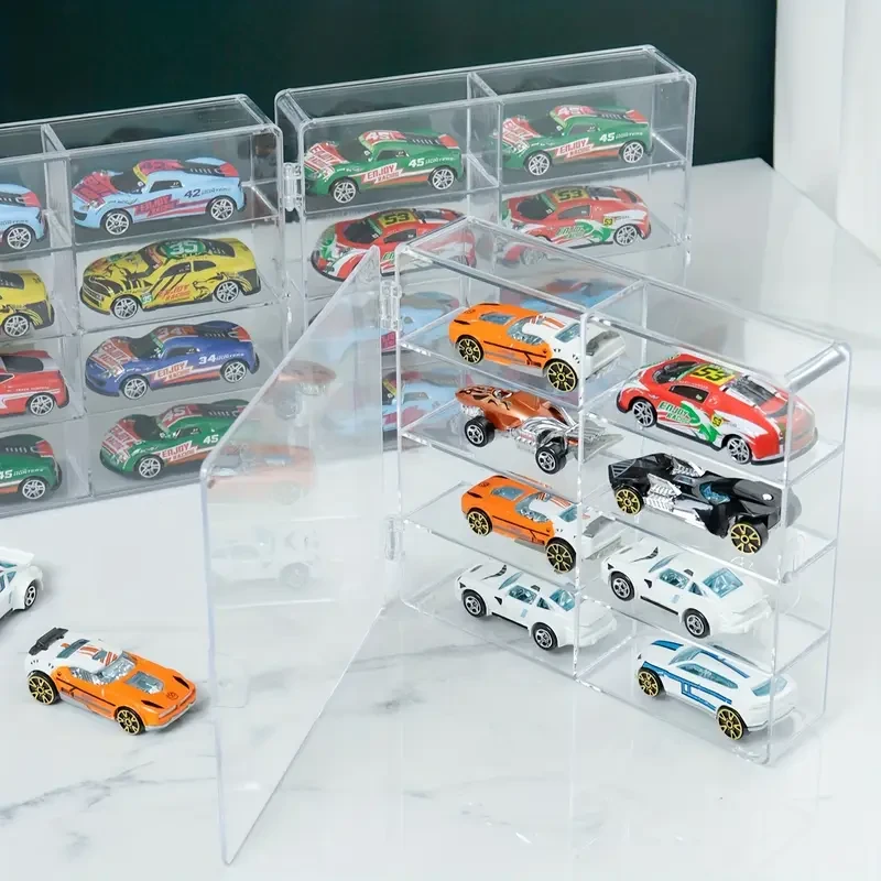 1pc 1/64 Scale Toy Cars Acrylic Display Case – Perfect Showcase for Mini Toy Cars & Figures