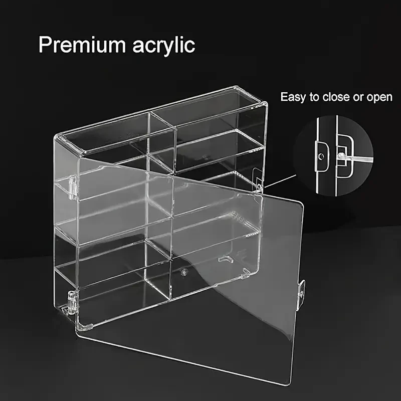 4 sets of 1/64 proportion alloy car model display boxes can accommodate 32 matchboxes, car model storage shelves