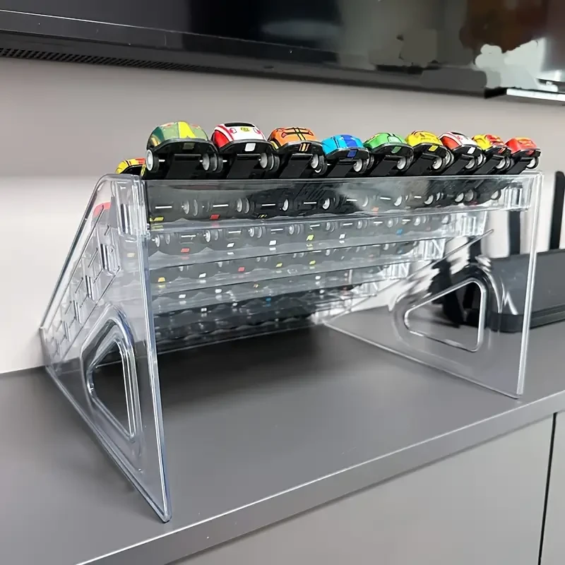 Versatile Acrylic Display Rack for Toy Cars & Jewelry – Stackable, Multi-Layer Design, Perfect for Christmas & Holiday Gifts