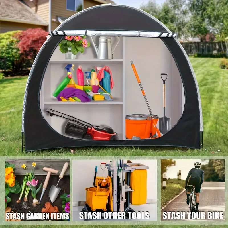 Heavy Duty Bicycle Storage Shed Tent – Portable Outdoor Shelter for Bikes, Motorcycles, and Tools
