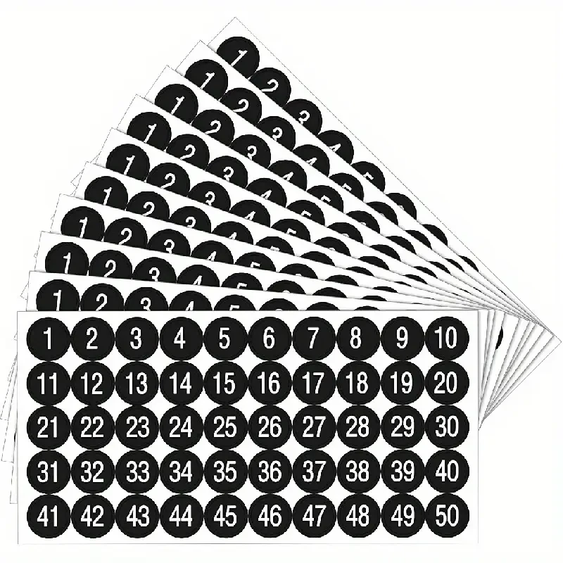 inventory number stickers