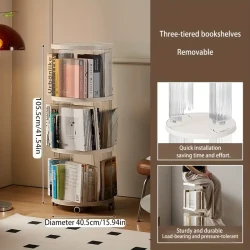 2-Tier 360° Rotating Bookshelf