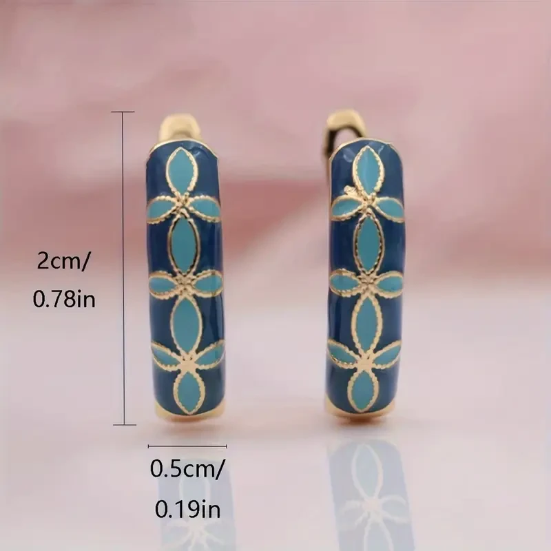 Stylish and Exquisite Oil Painting Earrings – Perfect for Festive Occasions and Elegant Gatherings, Luxurious Gift Choice, Versatile Jewelry for Friends