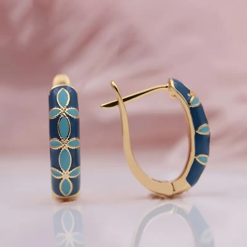 Stylish and Exquisite Oil Painting Earrings – Perfect for Festive Occasions and Elegant Gatherings, Luxurious Gift Choice, Versatile Jewelry for Friends