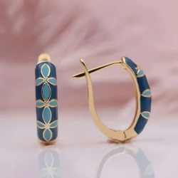 Stylish and Exquisite Oil Painting Earrings – Perfect for Festive Occasions and Elegant Gatherings, Luxurious Gift Choice, Versatile Jewelry for Friends