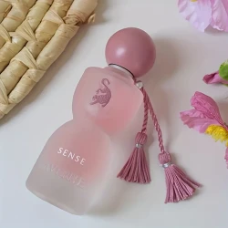 2.5oz Arabian Musk & Amber Eau de Parfum for Women & Men – Long-Lasting Floral Scent with Alcohol Formula, Elegant Pink Bottle & Purple Tassels, Dubai Luxury Gift for Day & Night Wear, Unisex Premium Fragrance for Fragrance Lovers