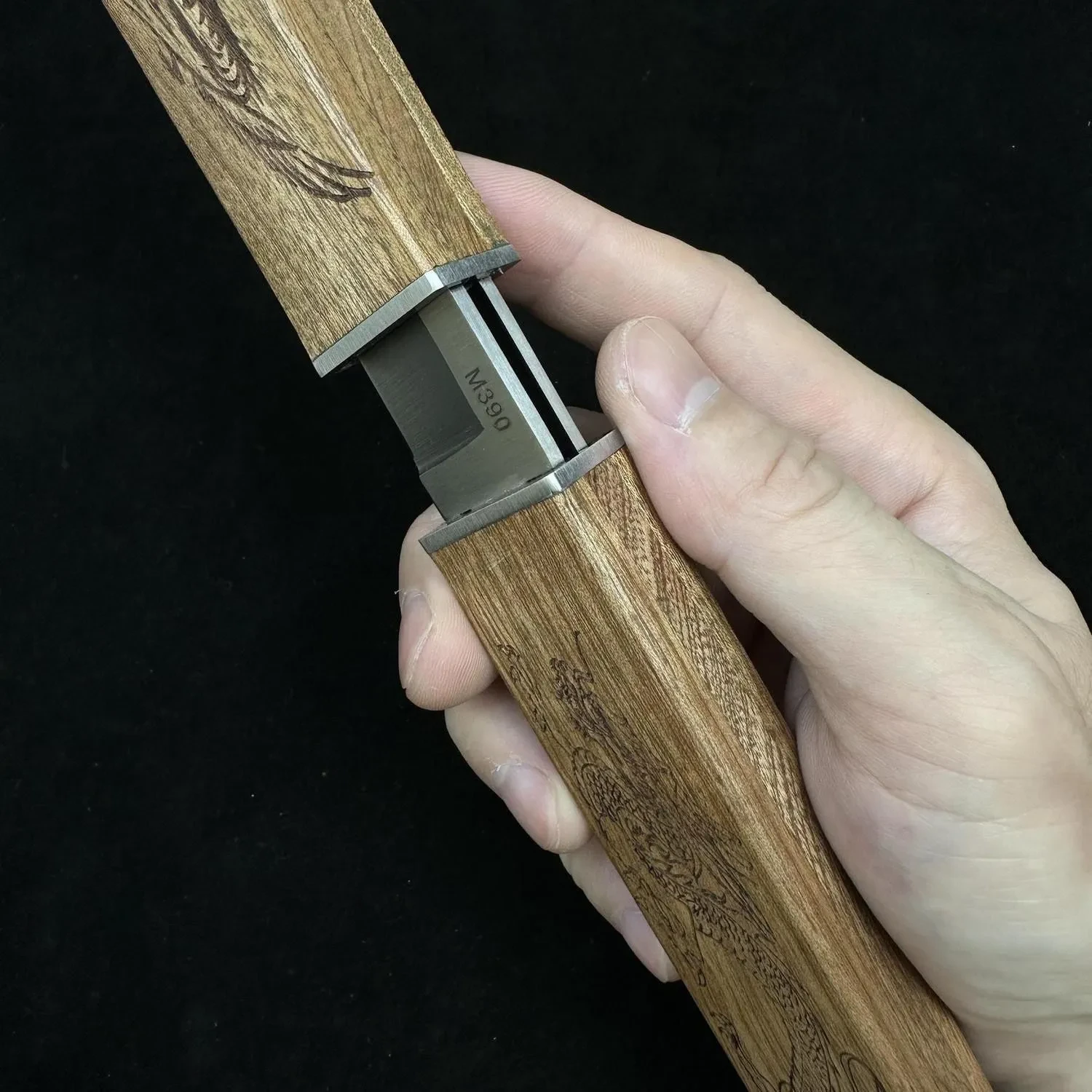 Handmade Portable 2 In 1 Dragon and Phoenix Double Blades