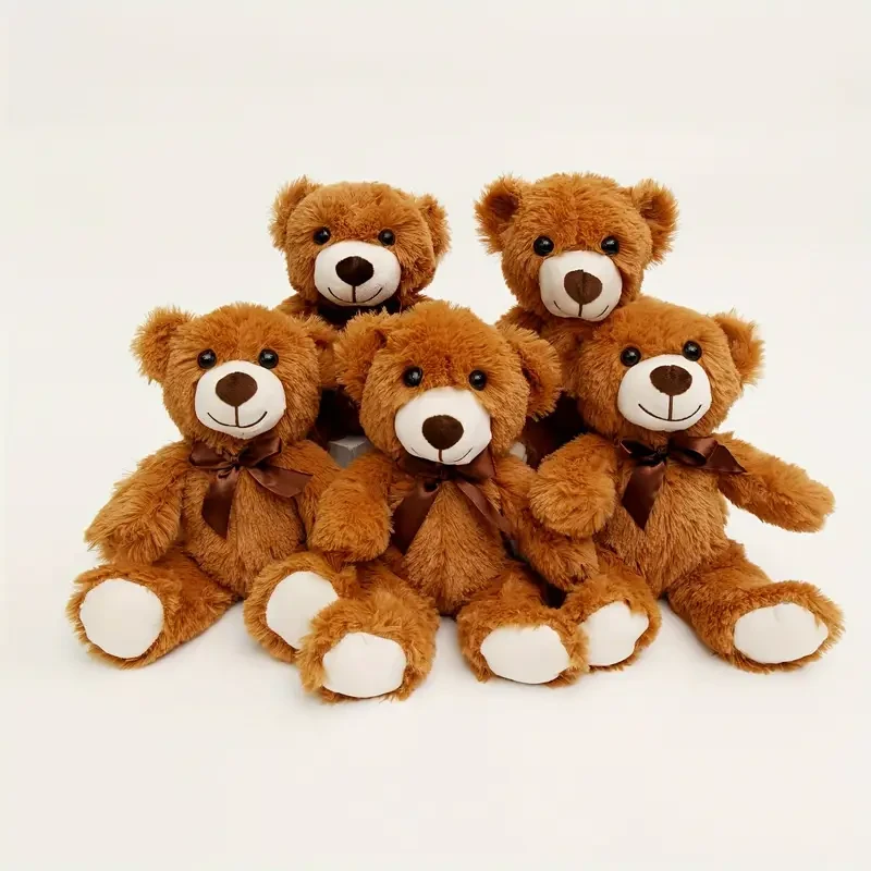Teddy Bear Plush Toy Set – 5 Adorable Bears for Cozy Moments
