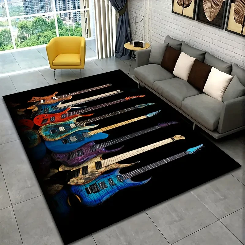 1pc PeaRooster Carpets for Living Room Bedroom – Non-Slip Print Rugs for Bathroom and Kitchen