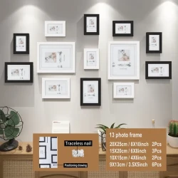 Combination of 13 Wooden Photo Frames