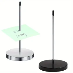 Stainless Steel Straight Rod Paper Memo Holder Bill Fork