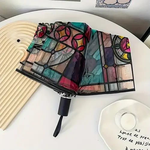 Vintage Stained Automatic Umbrella
