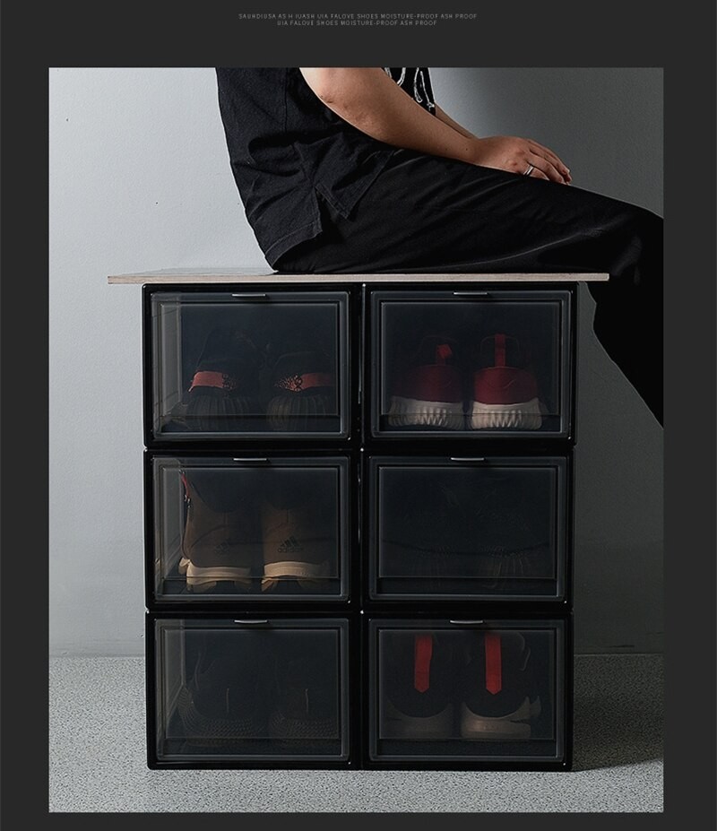 Transparent shoe box