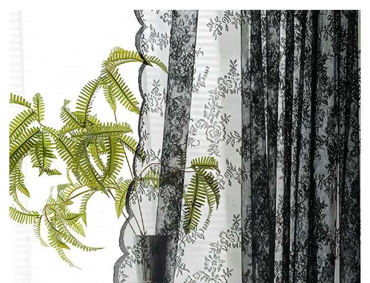 Black Lace Curtains Vintage