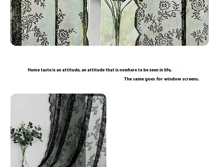 Black Lace Curtains Vintage