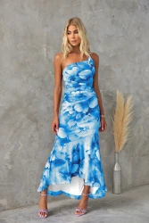 Womens Tropical Print Dress