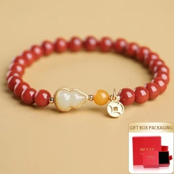 1pc MUFAN Luxury Agate Beaded Bracelet – Elegant Daily Wear for Women