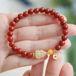 1pc MUFAN Luxury Agate Beaded Bracelet – Elegant Daily Wear for Women